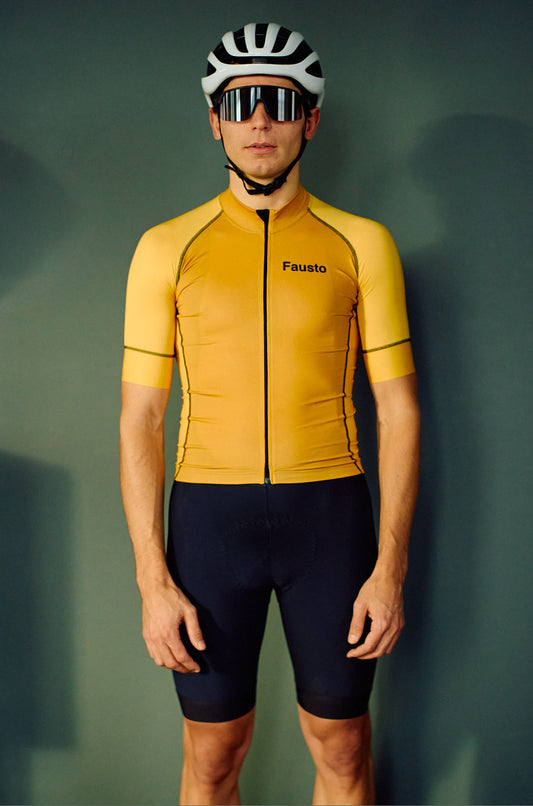 Shades - Men's Short Sleeve Cycling Shirt - Yellow